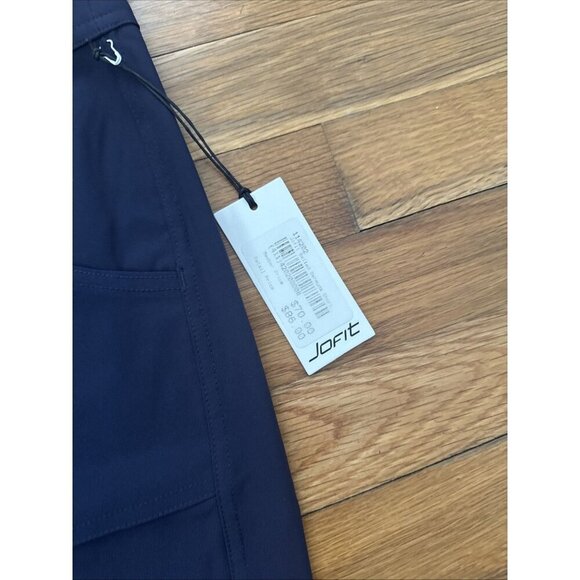 JOFIT Women's Belted Bermuda Golf Shorts UPF 50 + Blue Size 4 - Picture 3 of 6